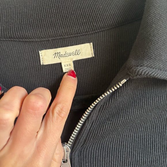 Madewell Ribbed Zip-Front Tee - Picture 4 of 4